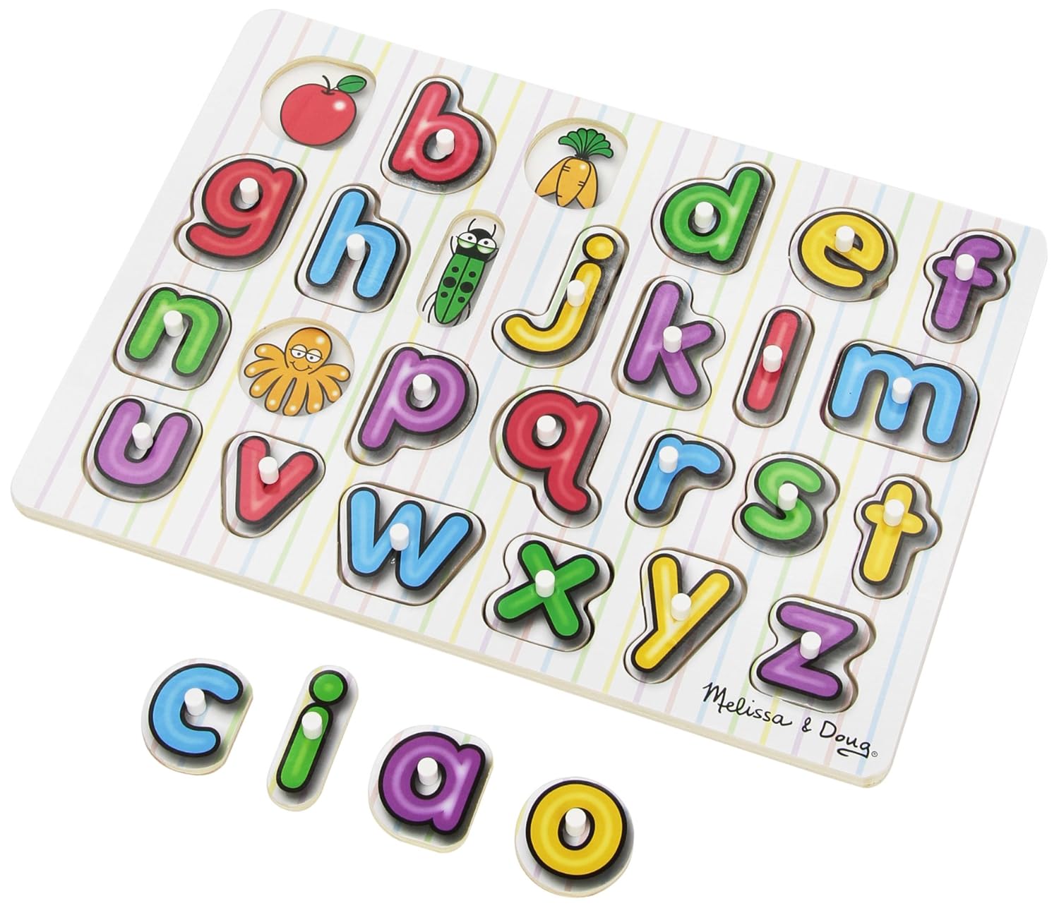 Melissa & Doug SeeInside Alphabet Wooden Peg Puzzle (26 pcs) Amazon