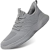 Mens Running Shoes Slip-on Walking Sneakers Lightweight Breathable Casual Soft Sole Trainers