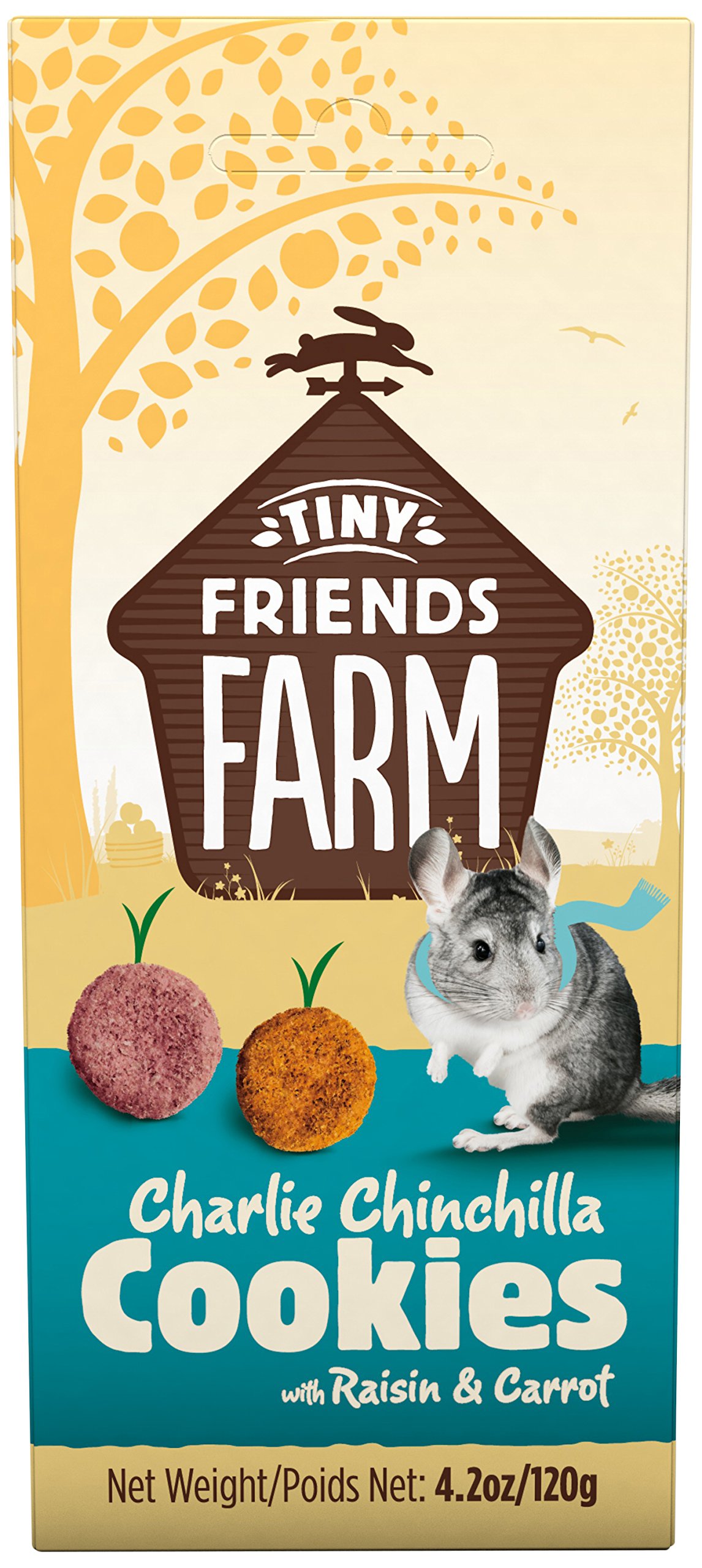 Supreme Tiny Friends Farm Charlie Chinchilla Cookies 120g (pack of 8)