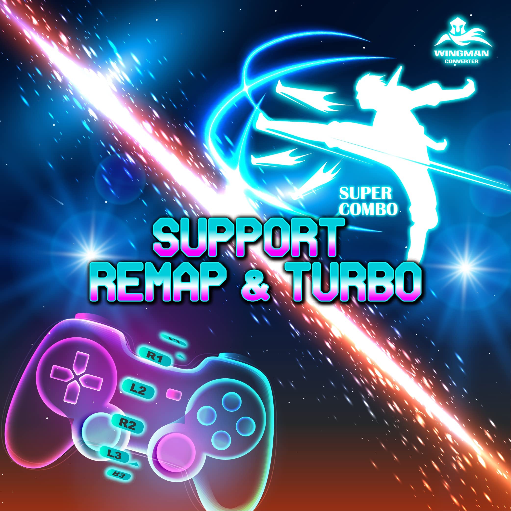 Brook Wingman SNES Converter - Retro Gaming Controllers Converter For XB Series X/S, One, 360/PS5/PS3/PS4 and NS Pro controllers on NES, SNES, New FC, and SFC retro gaming consoles