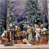 Zayton Nativity Set Christmas Scene Set Figurines Statue 12 Inch 12 Pcs | Manger Set Catholic Gift Juses Crib Handpainted Holy Family Statue Fireplace Christmas Ornament Church Xmas Home Decoration