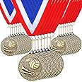 Remuuly 30 Pcs Gold Medals Bulk 2'' Basketball Soccer Baseball Volleyball Football Hockey Kickball Cheer Bowling Trophy Medals for Awards for Sports Participation Winner Gift