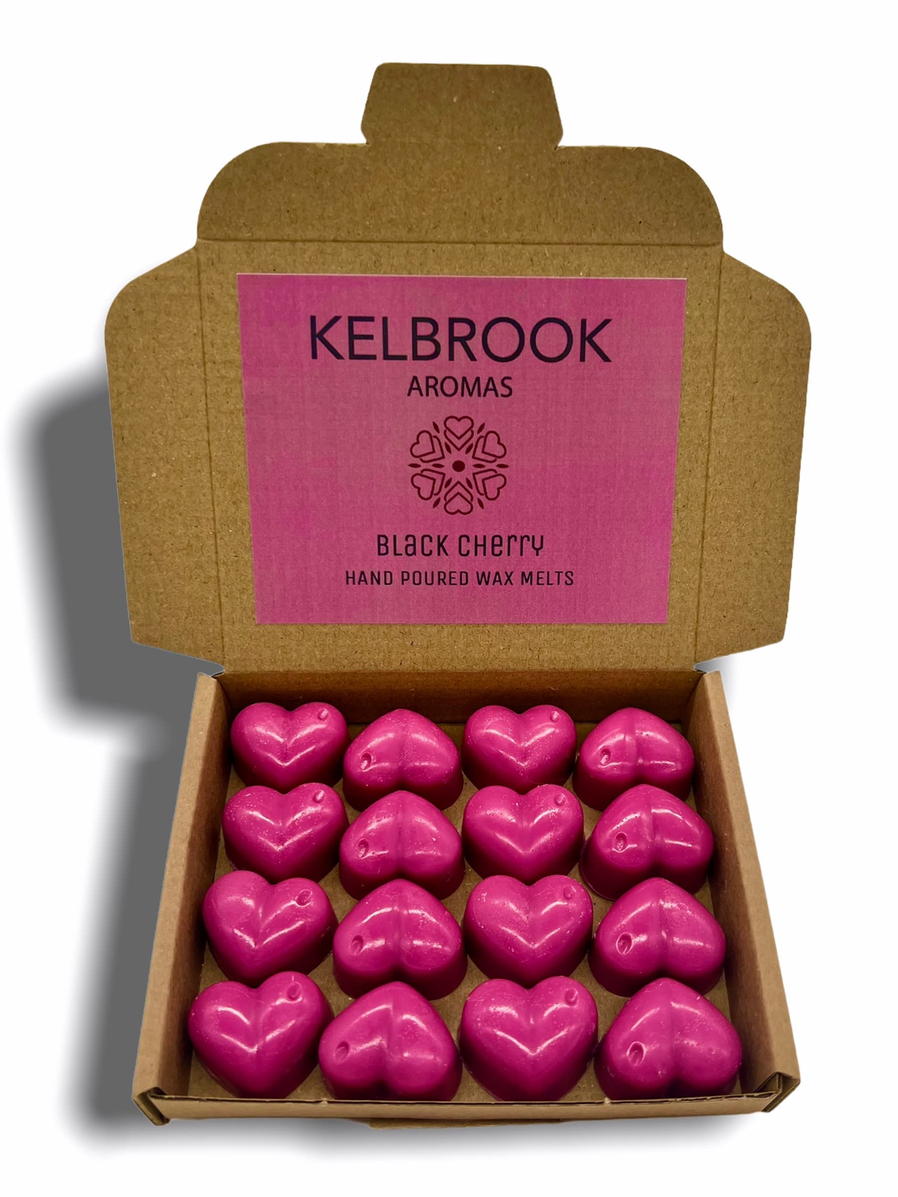 Wax Melts - Black Cherry | 16 Pack | Strong Scented | Made in the UK | Plastic Free | Vegan