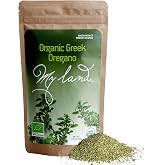 My Land Organic Greek Oregano from Mount Olympus, Cut &amp; Sifted, 1.76 oz | Single-origin dried whole-leaf Greek oregano from Mt. Olympus, for cooking, pizza and herbal tea