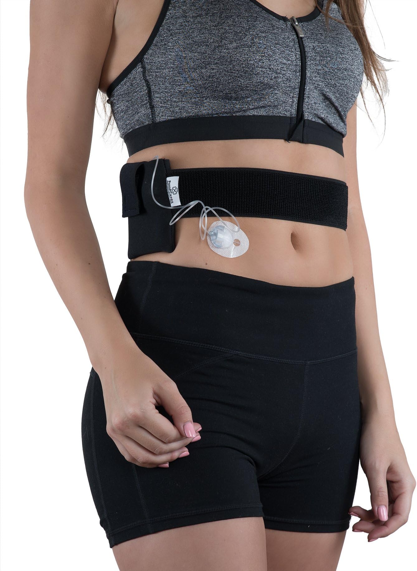 Athletic Insulin Pump Case with Strap for Medtronic 530G (S Waist, Black)