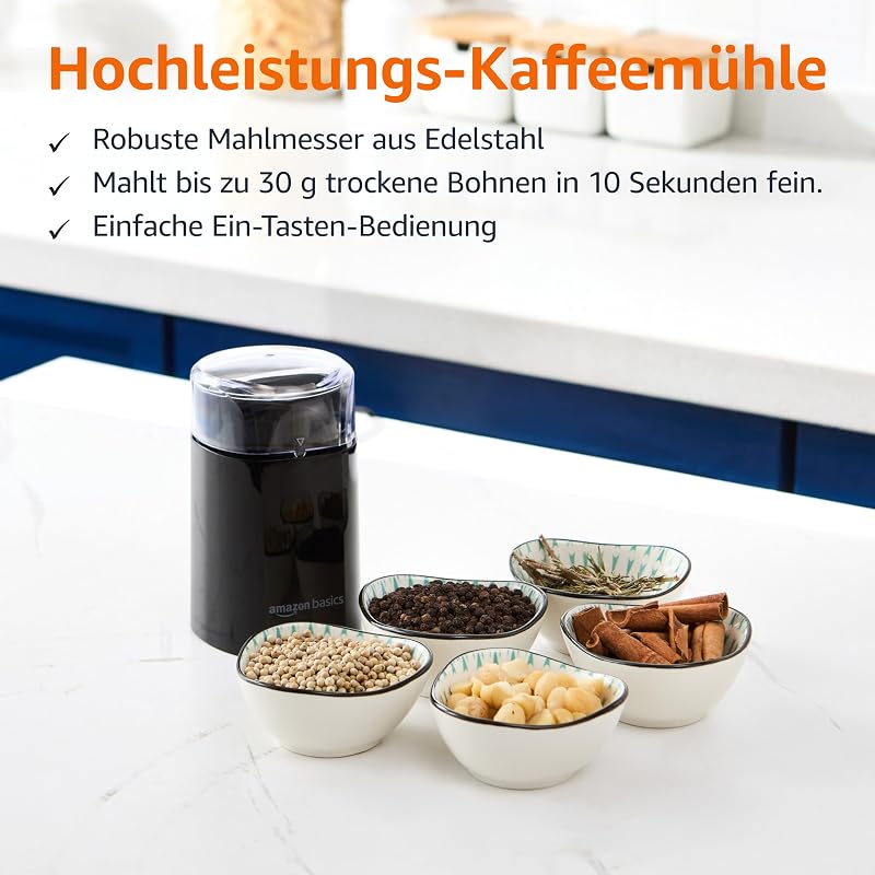 Elektrische Kaffeemühle, schwarz