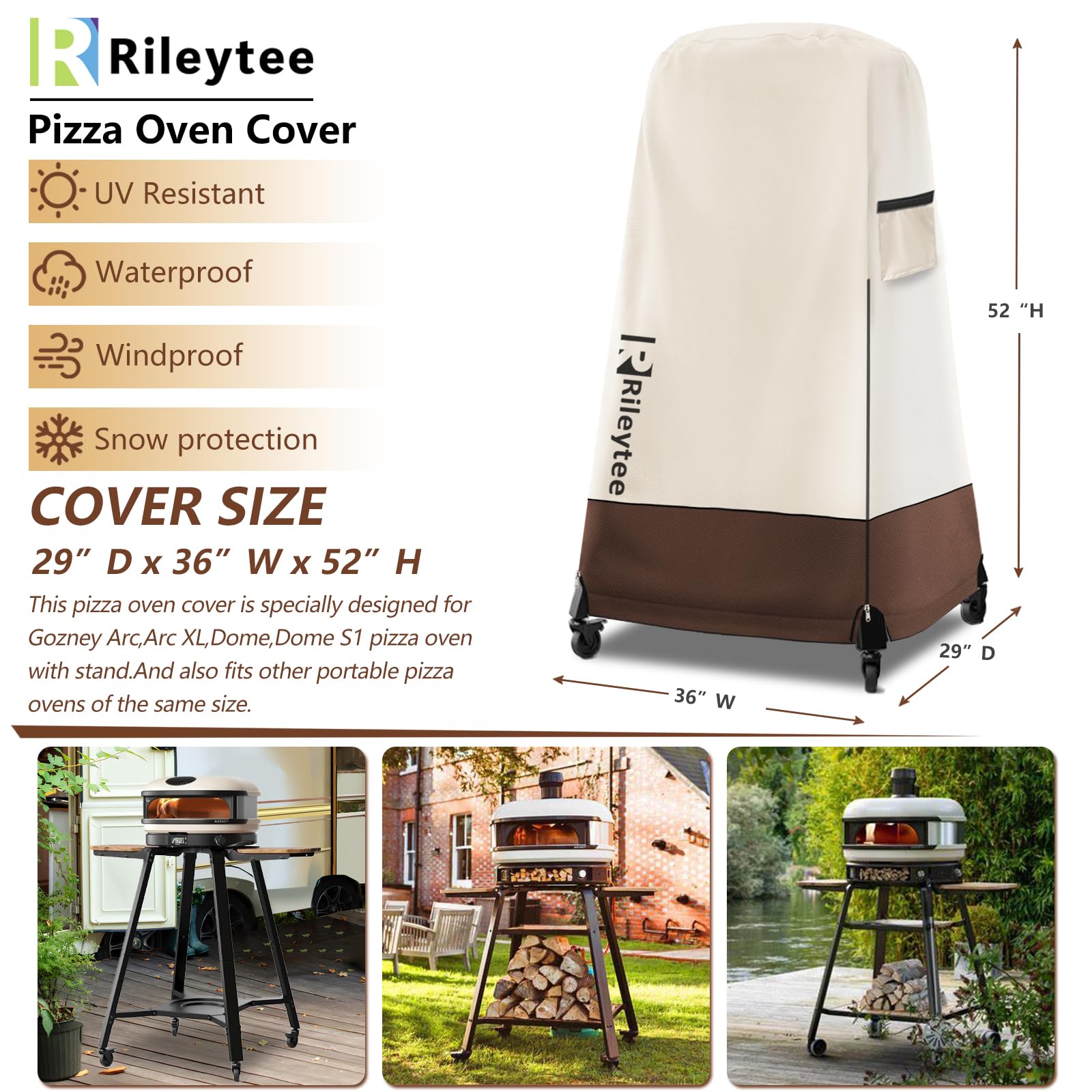 Condition photo showing As Is for pizza oven cover for gozney arc,arc xl,dome,dome s1 pizza oven with stand,outdoor heavy duty 600d wa