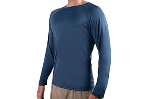 Kanu Surf Men’s Swim Shirt w/Long Sleeves – Quick-Dry Fabric, UPF 50+ Workout Rash Guard for Men in Loose-Fit Design