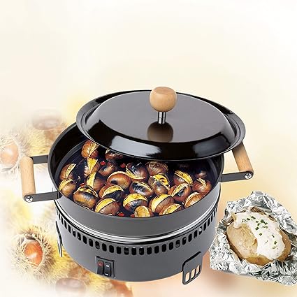 Stockli Cuilleres A Chataignes Electriques Avec Plaques A Crepes Marron Max 25 Cm Amazon Fr Cuisine Maison
