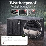 Olsen & Smith 270L Garden Storage Box Bench Seat Lockable Waterproof view 5