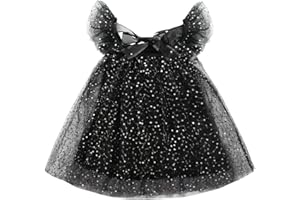 AGQT Baby Girls Christmas Tulle Tutu Dress Sleeveless Sequin Layered Dresses Size 6M-4T