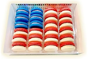 MACARON BITES The American Flag Macaron Cookies (24 pack)