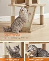 Feandrea Cat Tree Tower Widened Perch Large Cats Camel PCT051K03V1 view 5