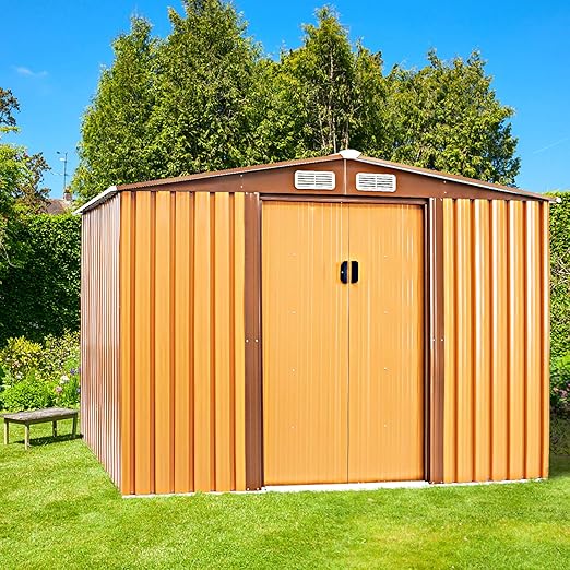 Amazon.com: Backyard Shed Garden Shed Outdoor Storage Lawn Steel Roof