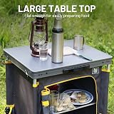 TIMBER RIDGE Compact Folding Kitchen Cabinet Camping Garden Storage 3 Shelves view 4