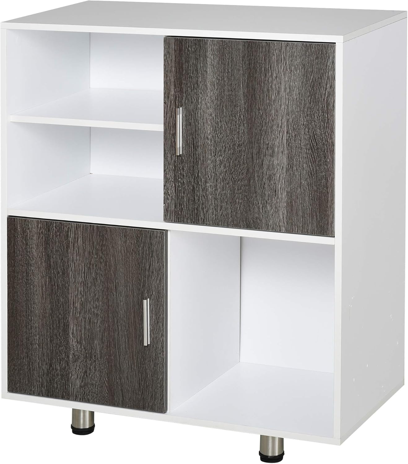 4Cube Wood Bookcase w/Door MultiPurpose Storage Organizer