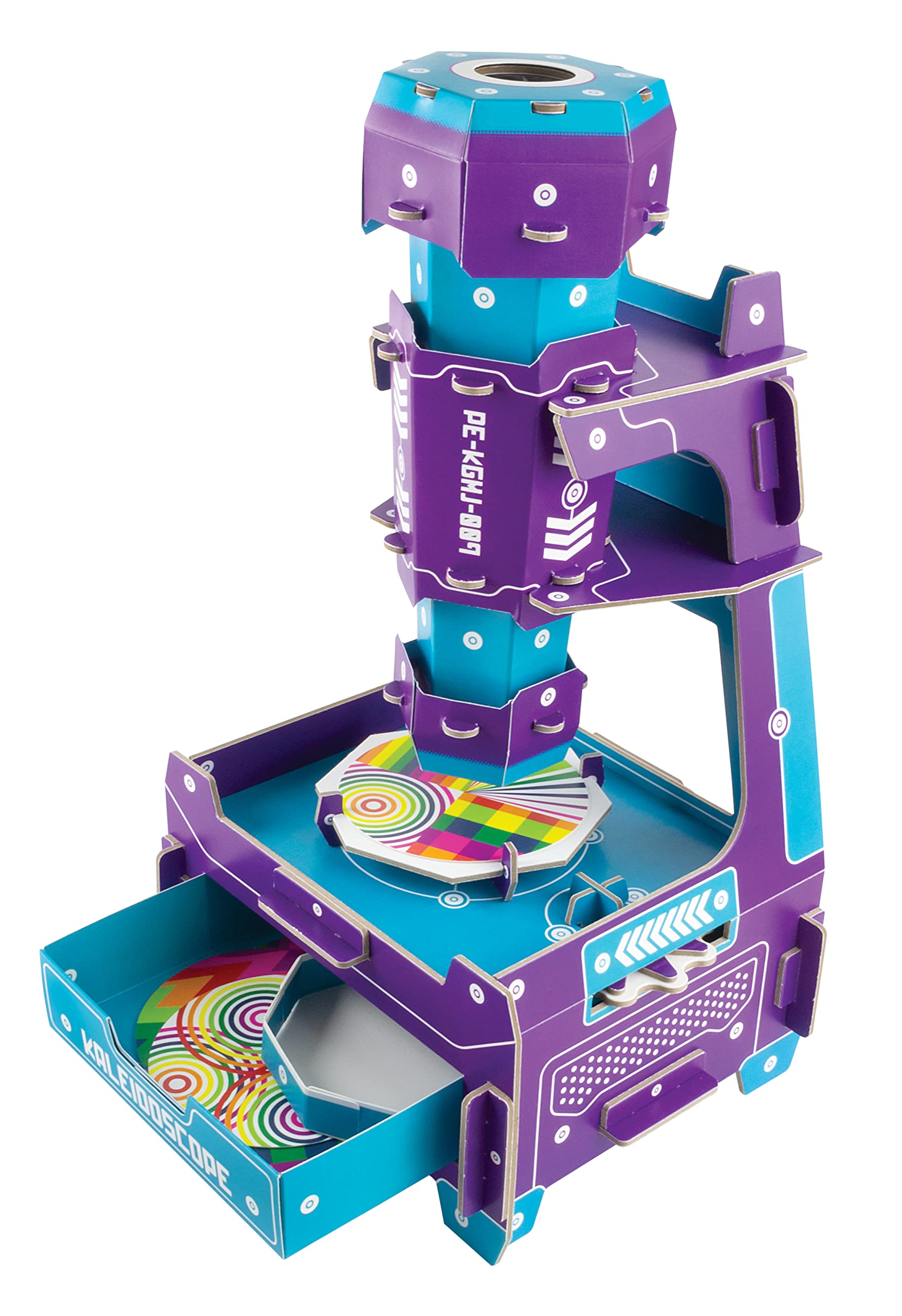 Build Your Own Kaleidoscope - With Rotating Stand and Tray - Cardboard Craft Kit - Ages 8+