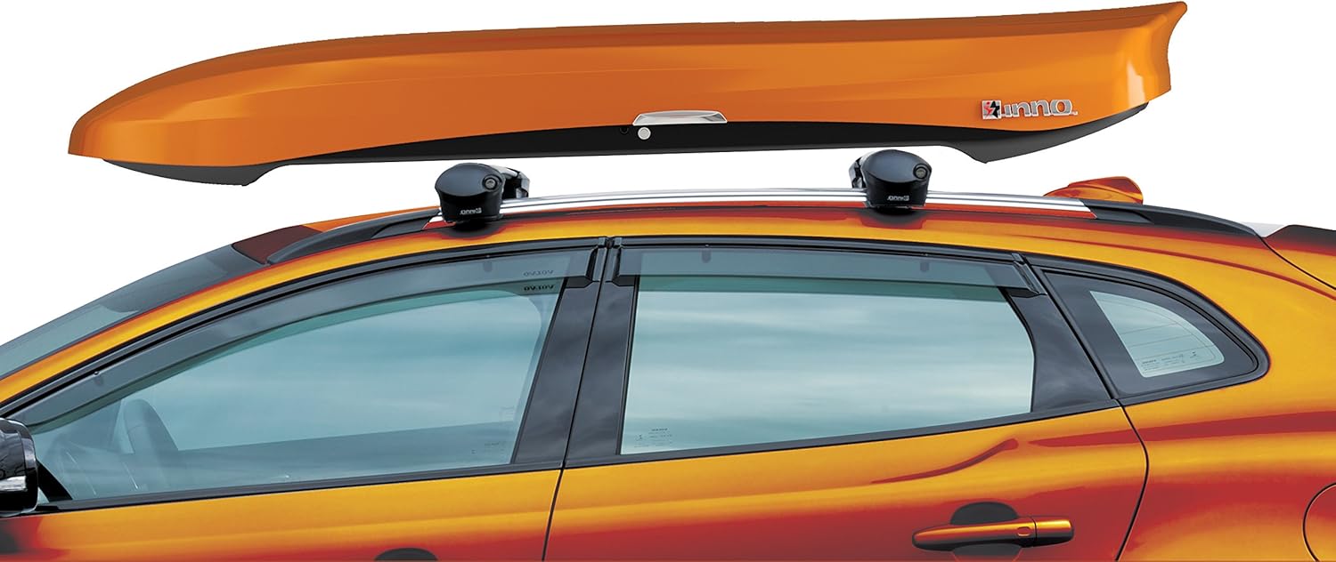 Amazon 限定品 カーメイト ルーフキャリア Inno ルーフボックス Wedge660 シャイニーゴールド ニッサンプレミアムコロナオレンジ近似色 Brs660sg ルーフbox ラック 車 バイク
