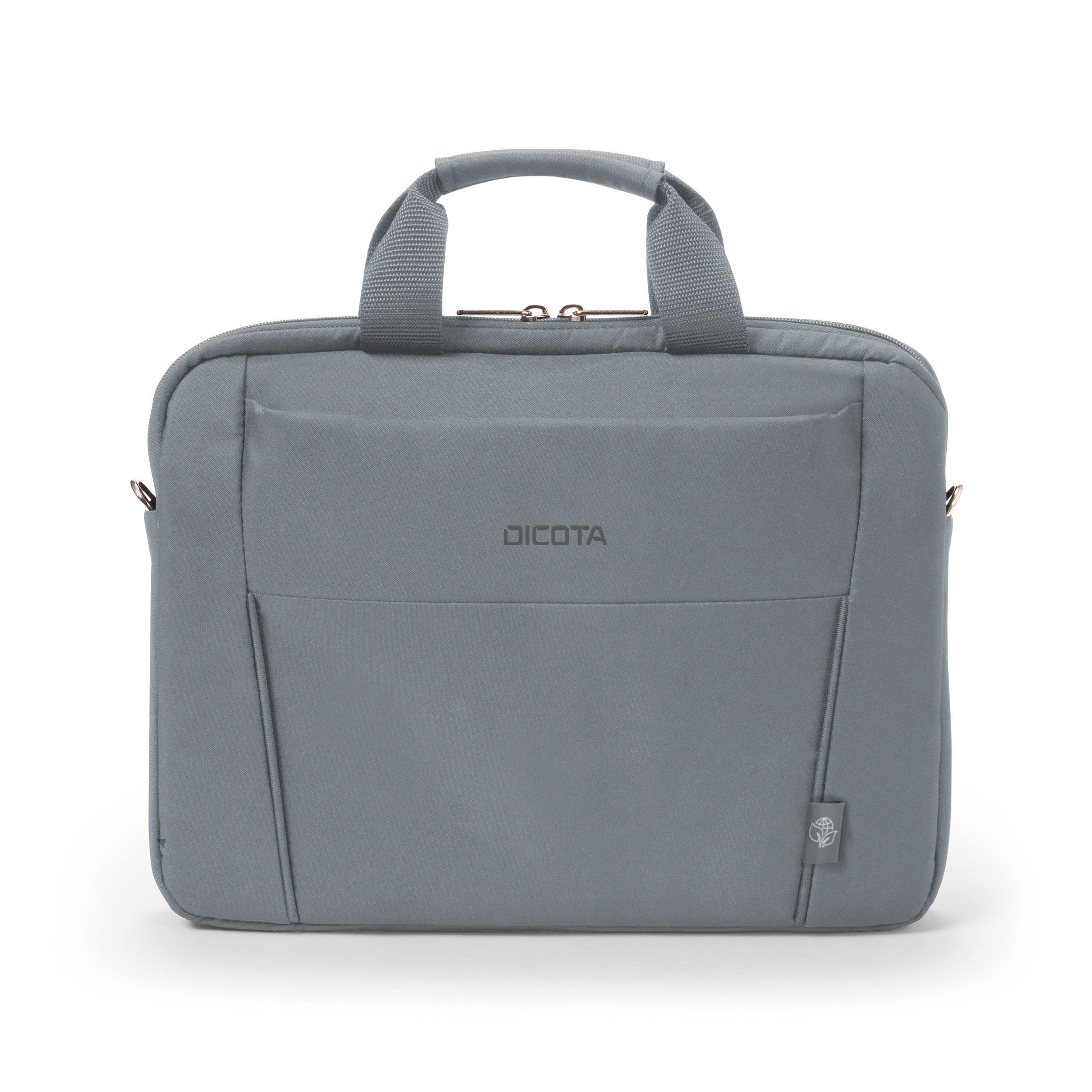 DICOTA Eco Slim Case BASE 13-14.1 - functional laptop case with protective padding, grey