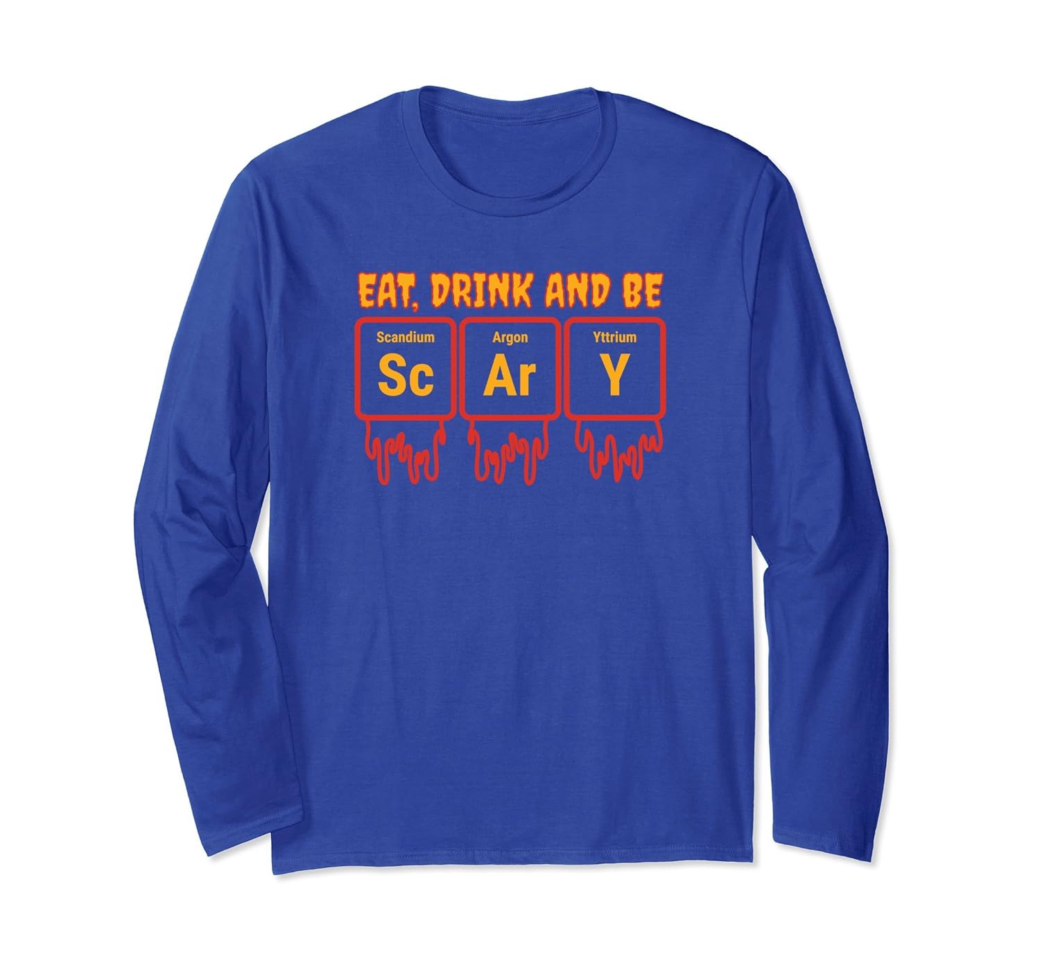 Funny Periodic Element Chemistry Halloween Long Sleeve Shirt-ANZ