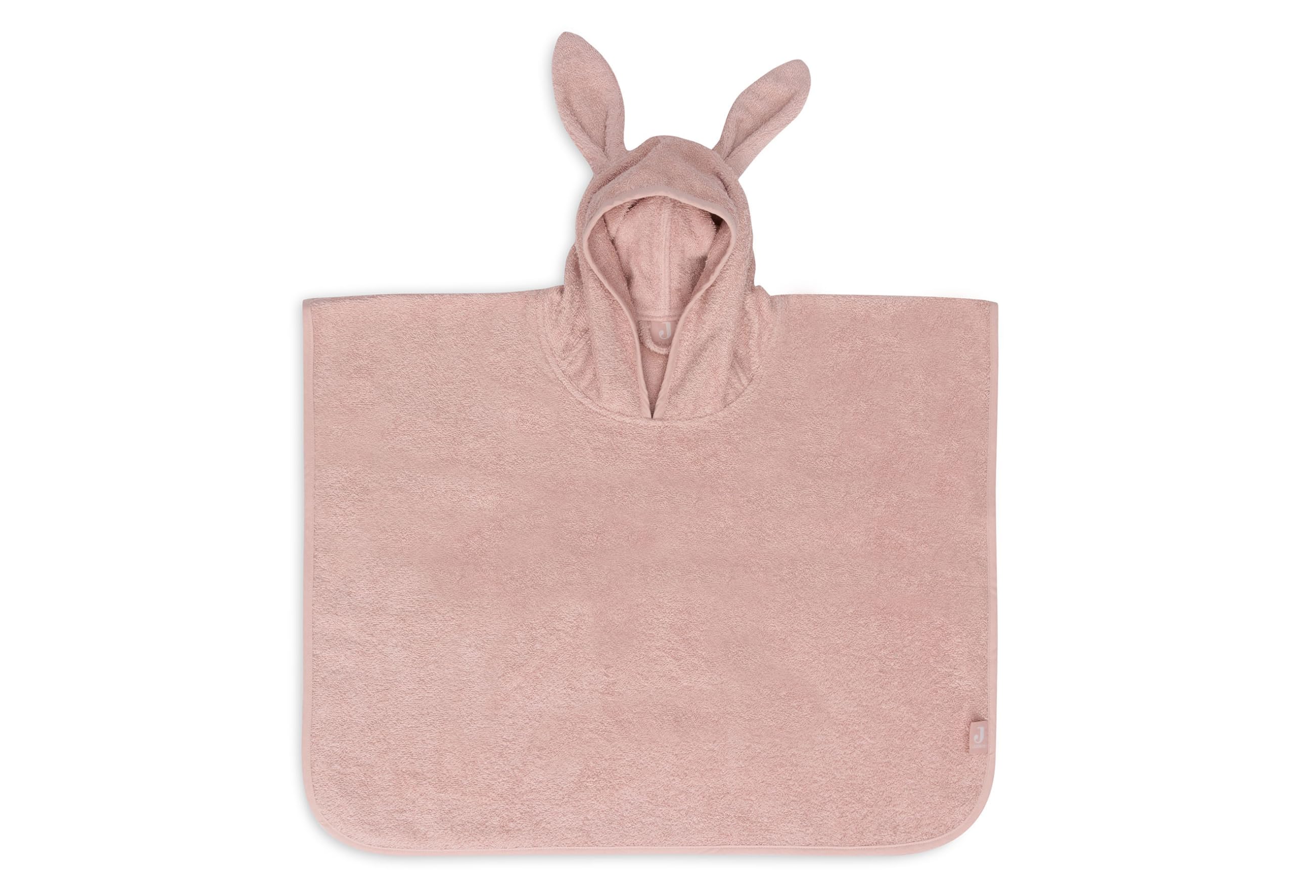 Jollein Bath Poncho Children 1-4 Years - Terry, Wild Rose - 100% Cotton - Terry Cloth - Oeko-Tex Certified - with Hood with Ears - Bath Poncho for Girls and Boys