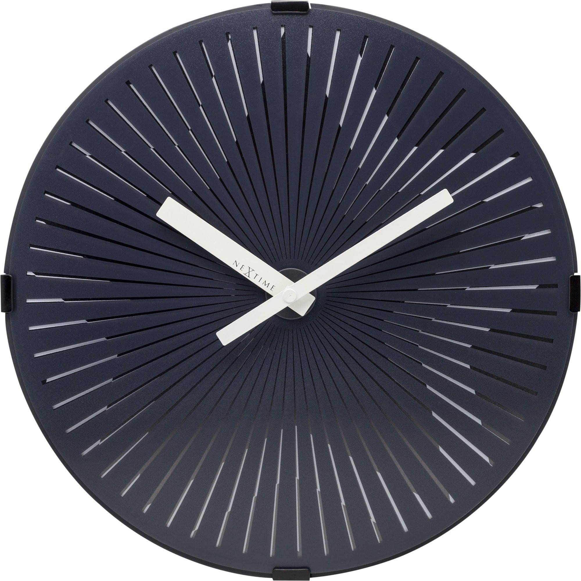 NexTime - Wall clock- Ø 30 cm – Plastic – Motion clock- White – 'Motion Star – White'