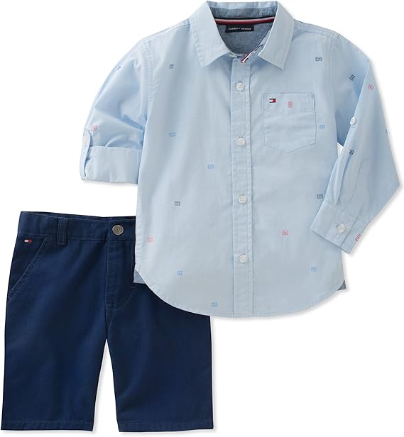 tommy hilfiger shirt and shorts set