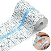 Transparent Dressing Adhesive Bandage Waterproof Clear Adhesive Bandages Stretch Tape for Tattoos Swimming (6 Inch x 5.47 Yard)