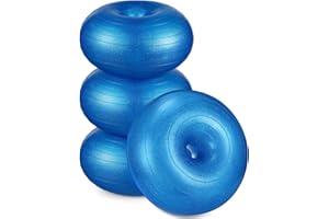 Libima 4 Pcs Flexible Seating for Classroom Inflatable Ball Chairs with Pump Donut Exercise Ball Cushion Seat for Balance and Stability Training School Home Office Gym Yoga Workout