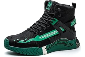 ORISTACO Work Safety Crew Boots Lightweight Breathable Industry Construction Steel Toe Sneakers