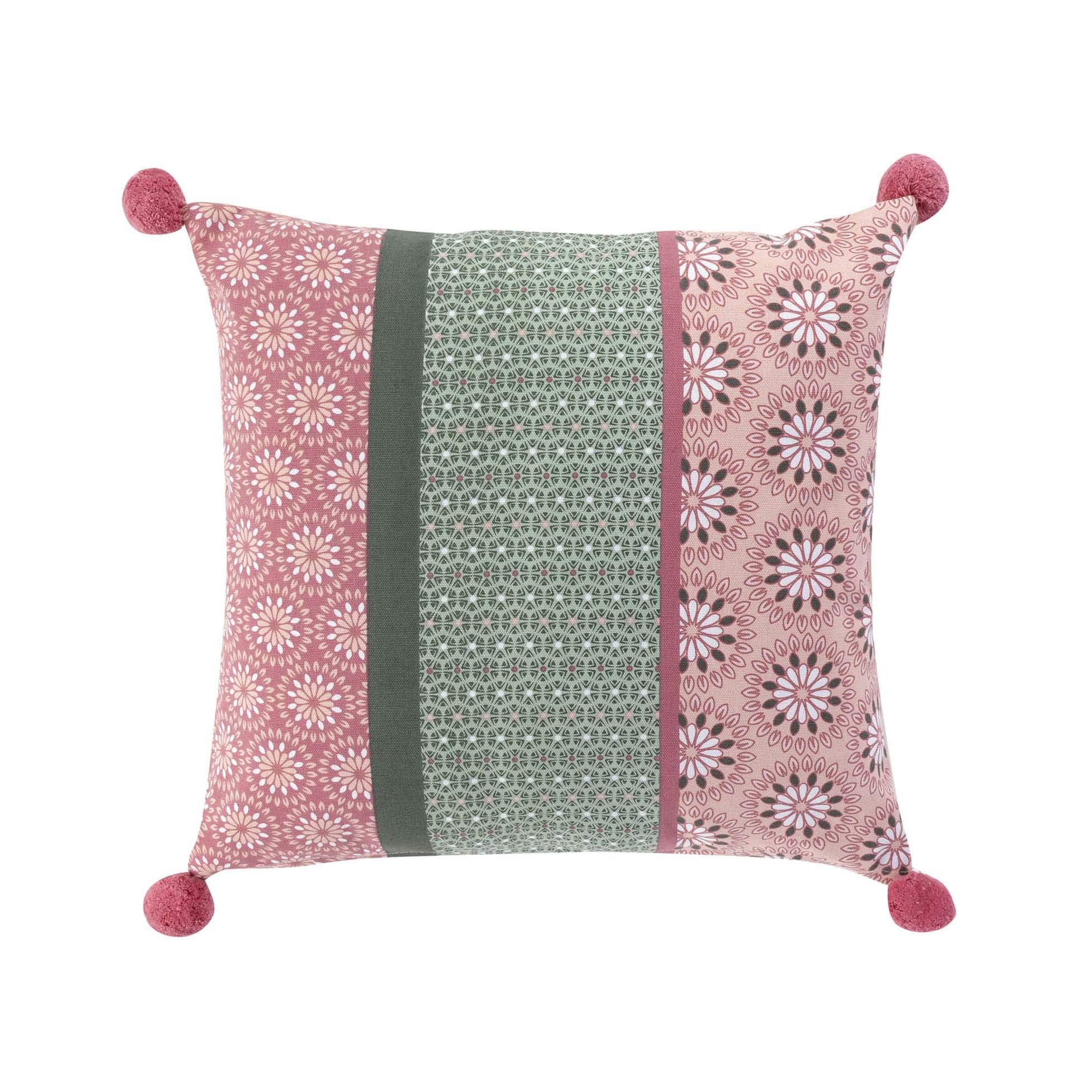 Douceur d'Intérieur Cushion Cover, Cotton, Pink, 40 x 40 cm