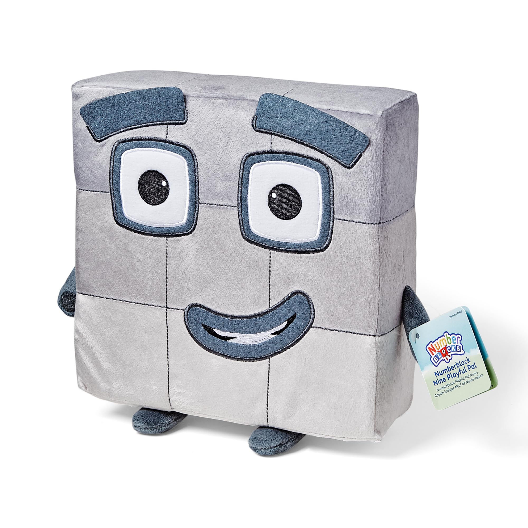 hand2mind Numberblock Nine Playful Pal, Plush Figure Toys, Numbers for Toddlers, Cute Stuffies, Preschool Math Learning Toys, Stuffed Animal, Small Plushies, Counting Blocks, Birthday Gifts for Kids