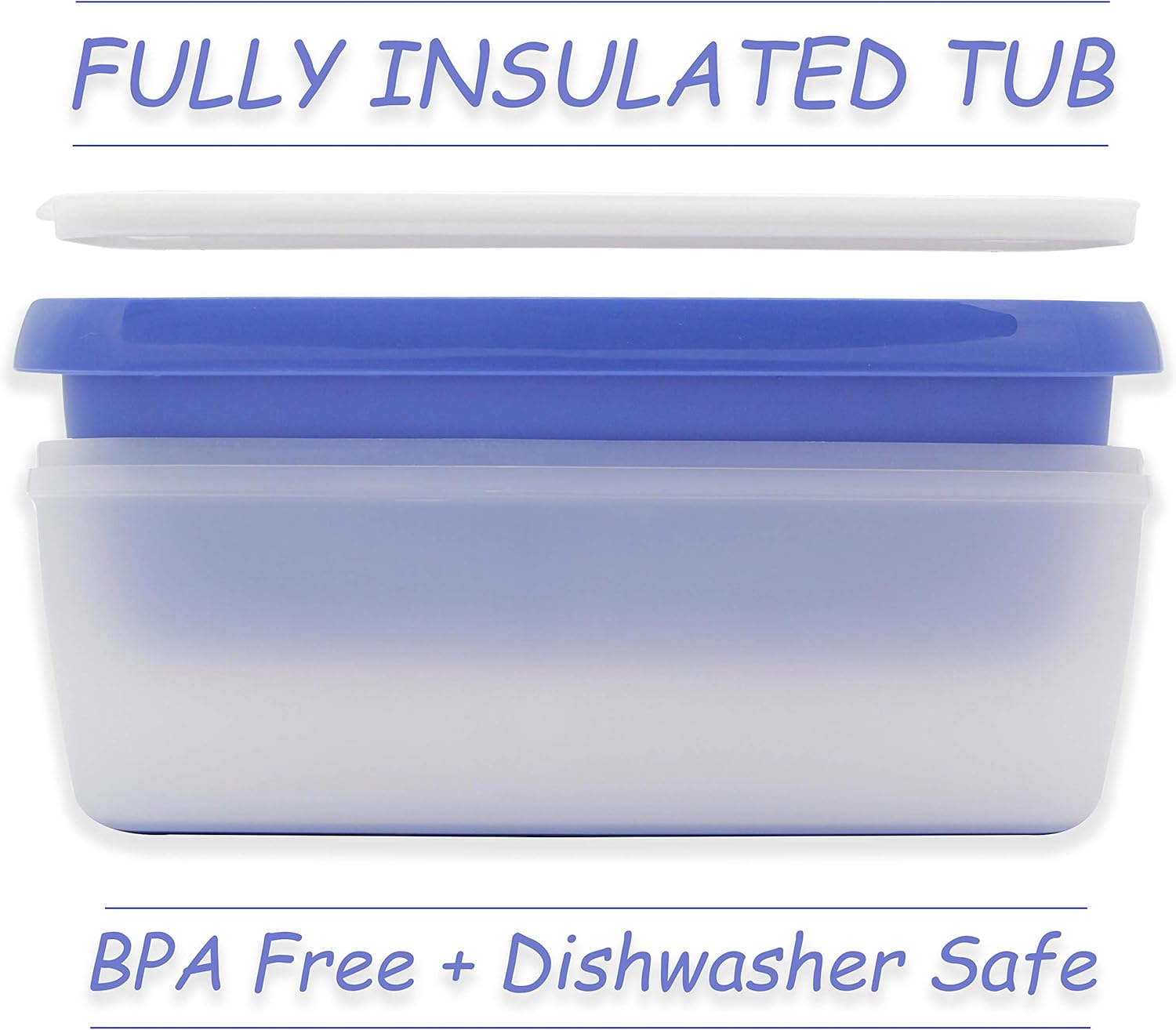 FancyClancy’s Long Scoop Insulated Ice Cream Container with Scoop