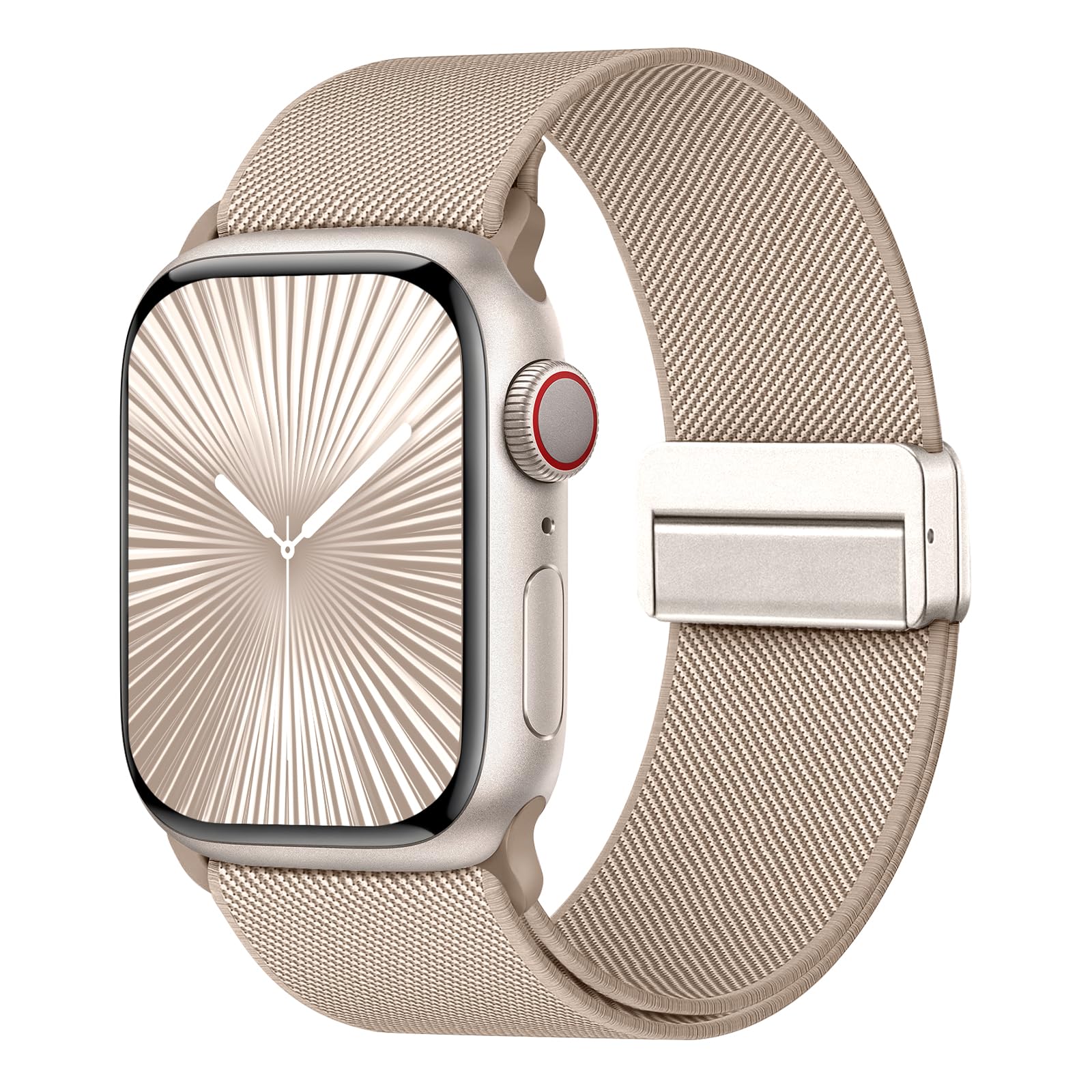 Stretchy Band with Magnetic Clasp Compatible for Apple Watch Bands Women Men 38mm 40mm 41mm 42mm 44mm 45mm 46mm 49mm, Nylon Sport Solo Loop for iWatch Series 11/10/9/8/7/6/SE/5/4/Ultra 3 2 1