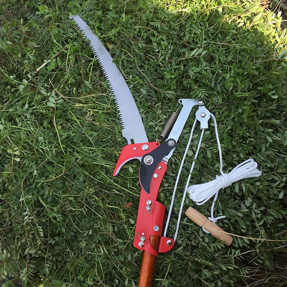HANZIUP Extendable Tree Pruner Lopper Saw with 3Sided Grinding Blade