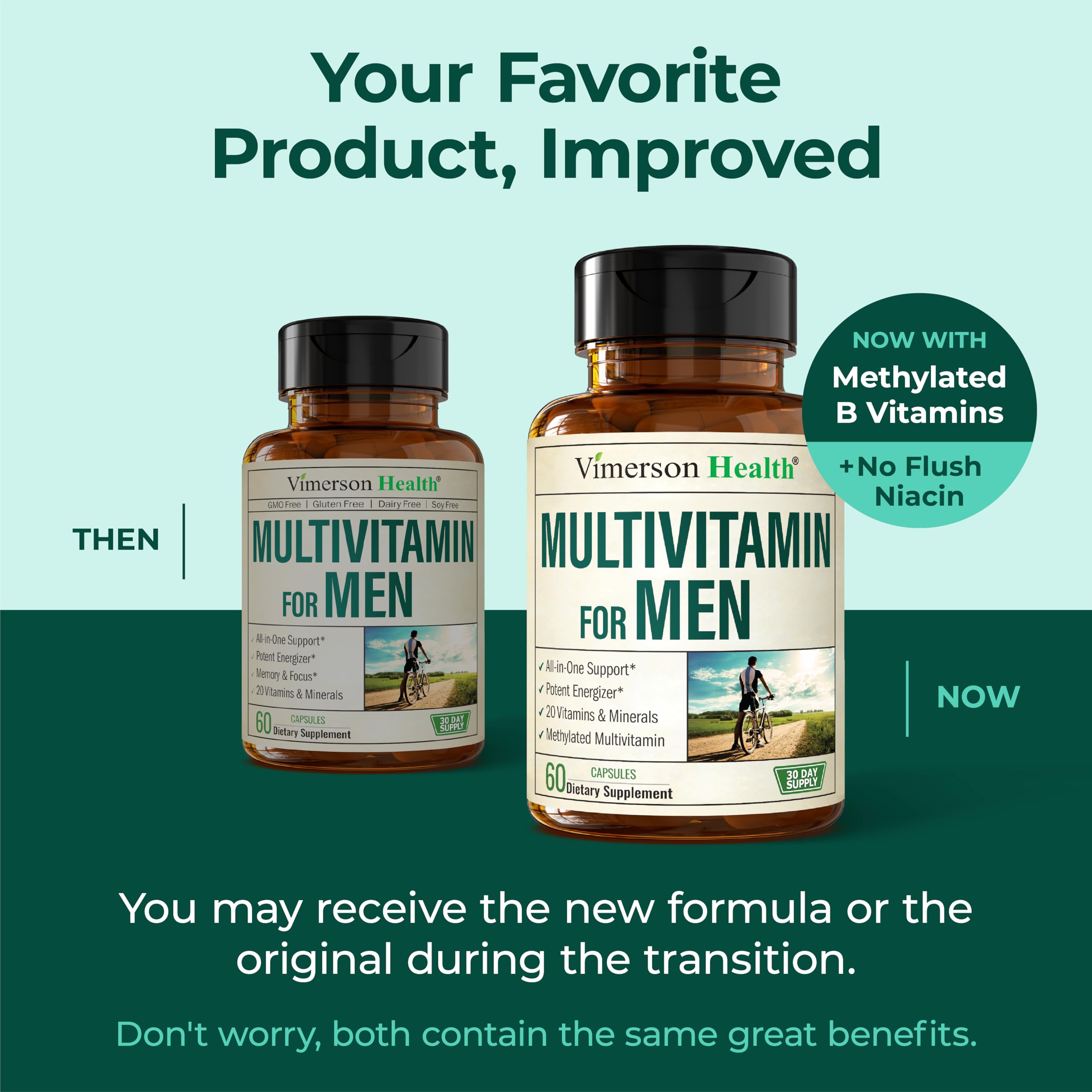 Multivitamin for Men – Methylated Mens Multivitamins & Multiminerals Capsules with Vitamin B12, A, D, C, Zinc, Magnesium & More for Complete Daily Support – High Potency Bioavailable Vitamins for Men