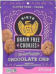 Siete Gluten Free Chocolate Chip Cookies w/ Hint of Mexican Vanilla | Vegan | Grain Free | Non GMO | Dairy Free | Made with A