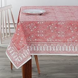 Ridhi Sweet Pink Tablecloth 100% Cotton, Washable