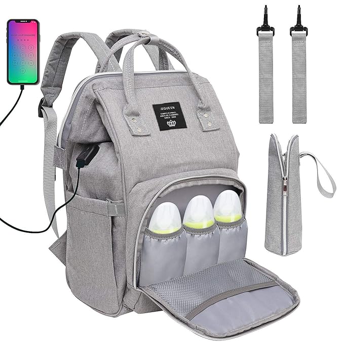 Baby Diaper Bag Backpack, MultiFunction Waterproof Maternity Nappy