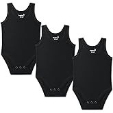 Preshies: Baby 3-pack Black Sleeveless Onesies Bodysuit - Inner Vest