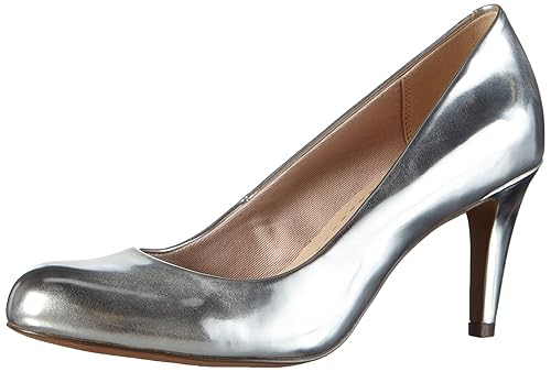 clarks silver court shoes