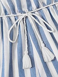 SweatyRocks Women's Sleeveless Striped Wrap V Neck
