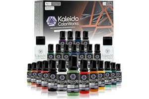 Gaahleri Kaleido Auto 24-Color Set – Water-Based Acrylic Airbrush Paint Kit for Car Models, Gundam,Mecha,Pre-Thinned, High Gloss, Fast-Drying, with Thinner & Cleaner
