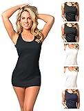 Emprella Tank Tops for Women, Basic Cotton Ribbed
