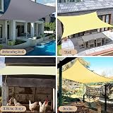 RICHIE Sun Shade Sail 3x3m Square Waterproof 98% UV Block with Rope view 5