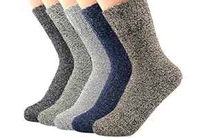 Century Star Women's Knit Pattern Sports Socks - Crew Cut, Warm & Soft Cashmere Blend for Winter