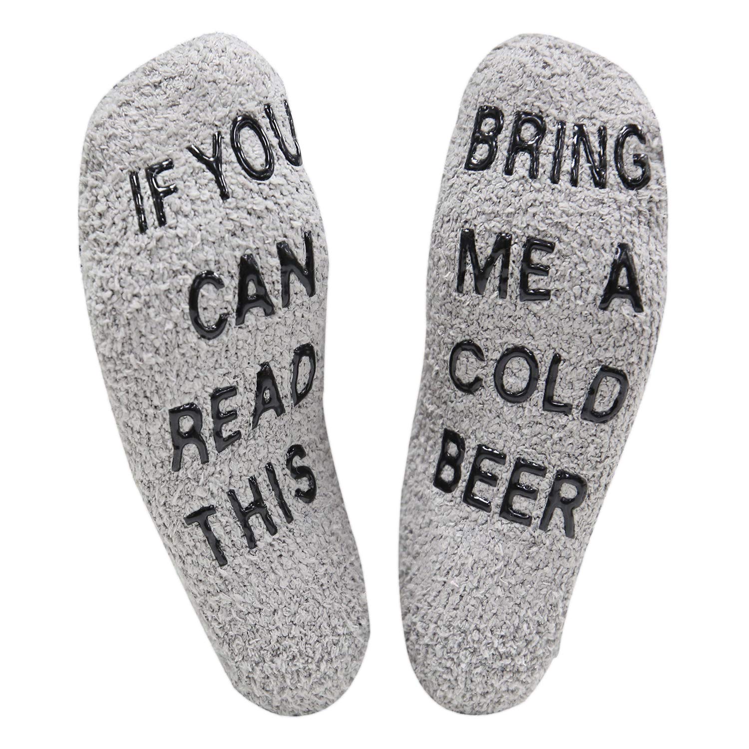 Happypop Slipper Socks If You Can Read This Fuzzy Crew Winter Warm Socks Bring Me Beer Thermal Socks For Men Women Hollowen Christmas Birthday housewarming Gift