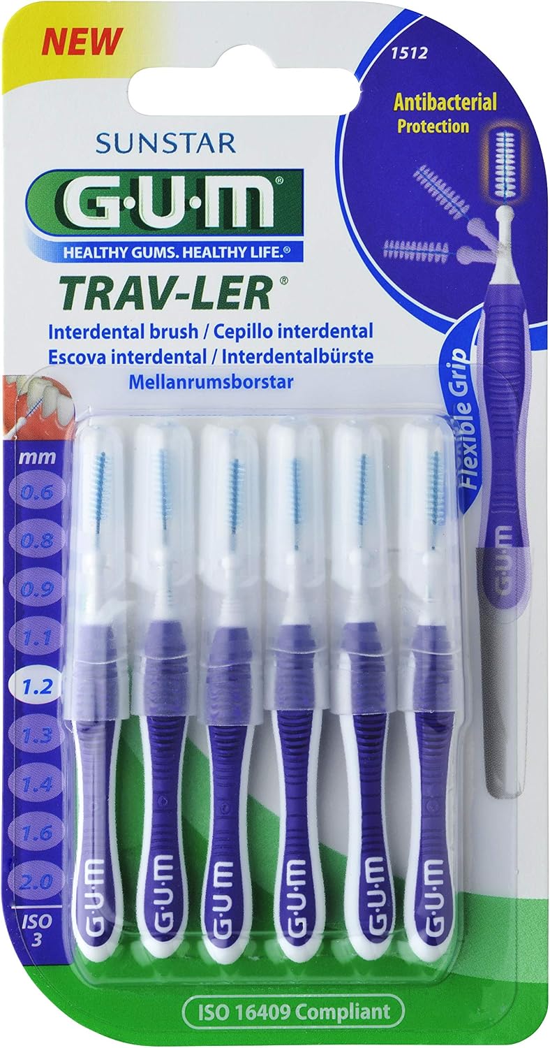 INTERDENT Manual Toothbrushes, 100 g, Lila, 6 count (Pack of 1)