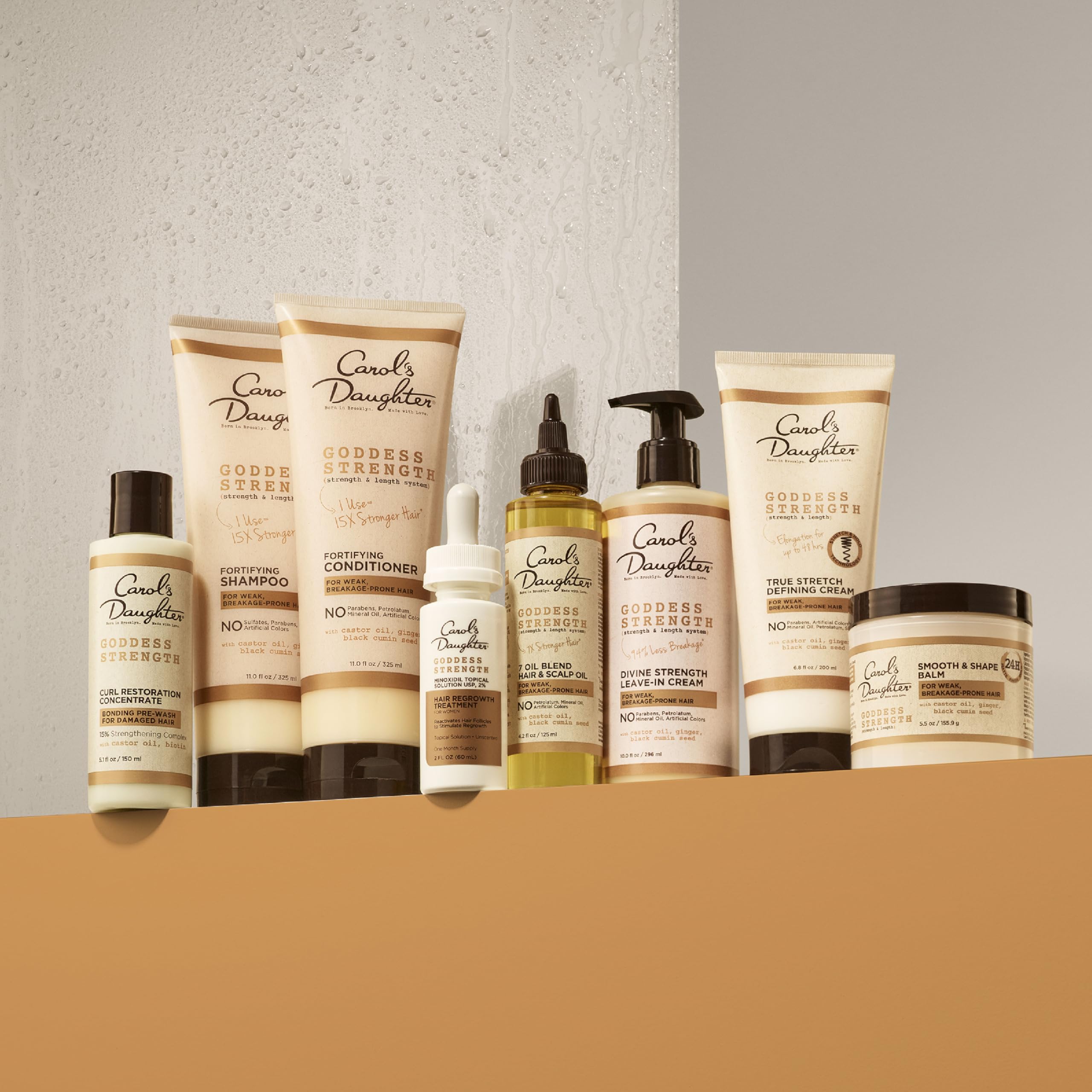 Carol's Daughter Goddess Strength Fortifying Conditioner For Wavy, Coily and Curly Hair, Conditioner with Castor Oil for Weak Hair, 11 Fl Oz