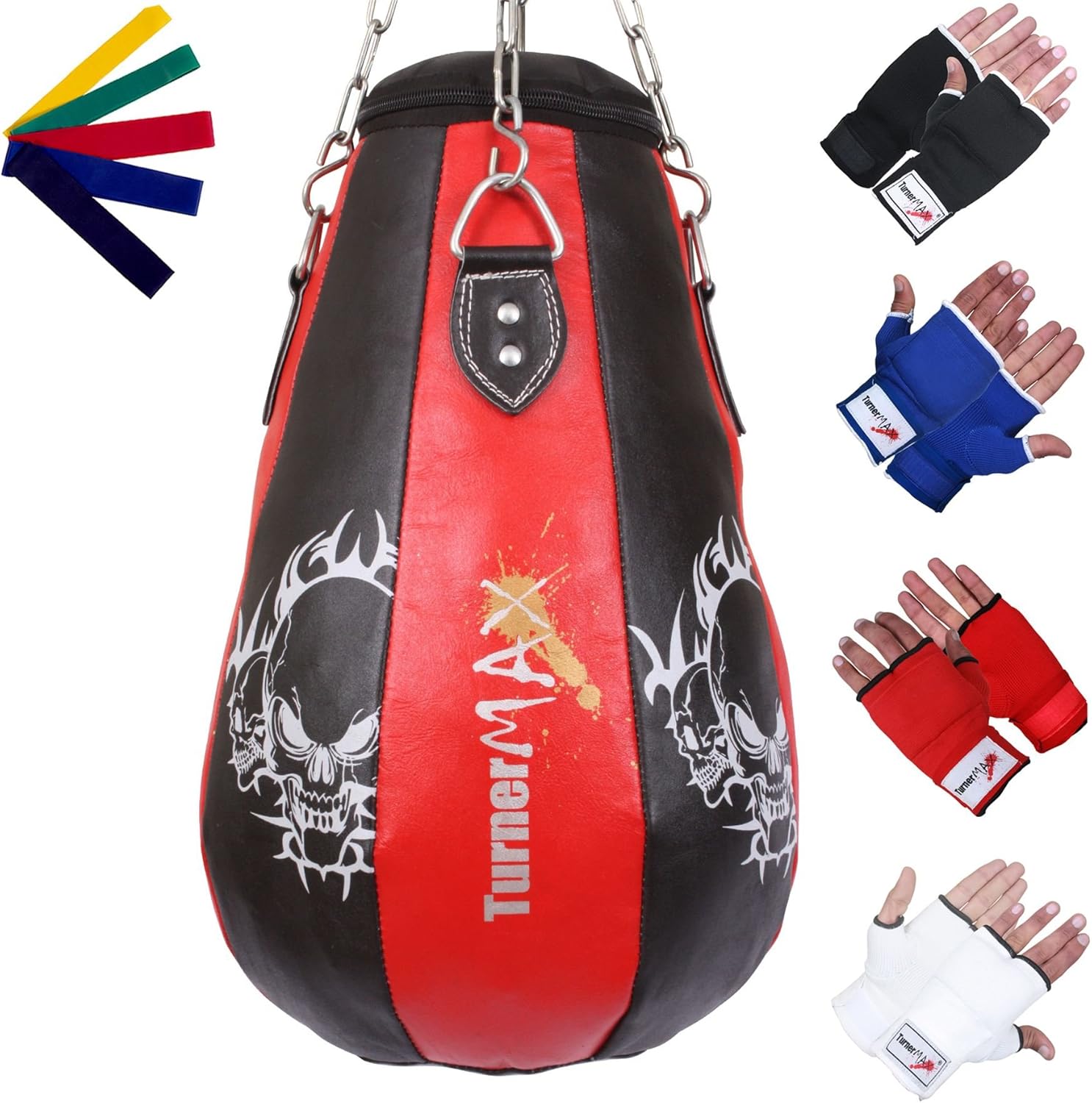 TurnerMAX Genuine Cowhide Leather Pear Shape Maize bag Kick Boxing